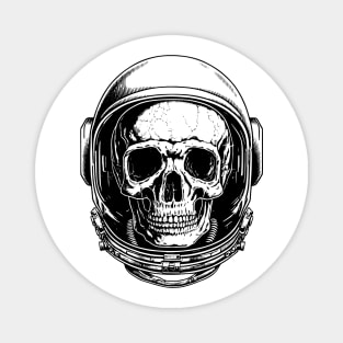 Human skull astronaut helmet Magnet